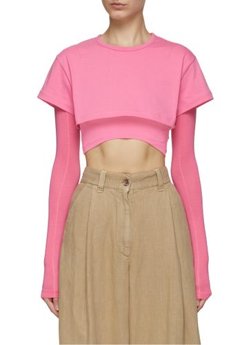 Layered Cropped Crewneck T-Shirt - JACQUEMUS - Modalova