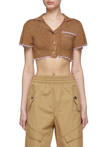 Cropped Ribbed Contrast Knit Top - JACQUEMUS - Modalova
