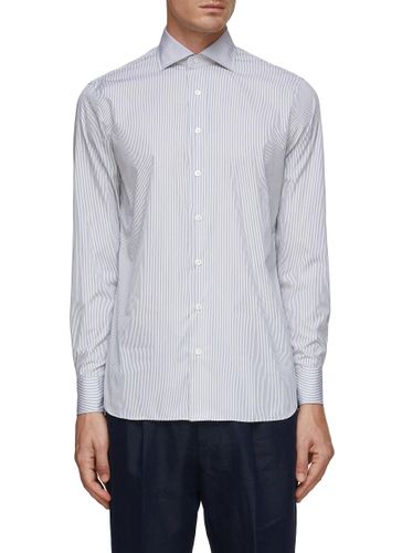 Striped Cotton Shirt - LARDINI - Modalova