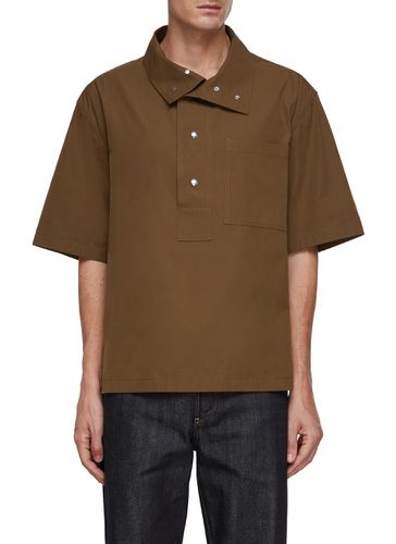 Convertible Collar Boxy Short Sleeve Shirt - BOTTEGA VENETA - Modalova