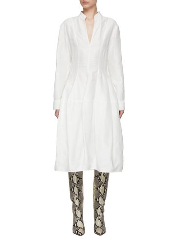 Fluid Pleated Linen Midi Dress - BOTTEGA VENETA - Modalova