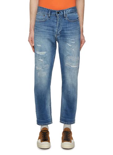 Stitched Rip Washed Cropped Straight Jeans - DENHAM - Modalova