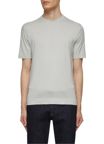 ‘Lorca' Crewneck Short Sleeve Sea Island Cotton Knit T-Shirt - JOHN SMEDLEY - Modalova