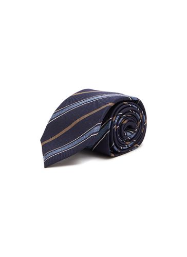 Striped Silk Tie - BRUNELLO CUCINELLI - Modalova
