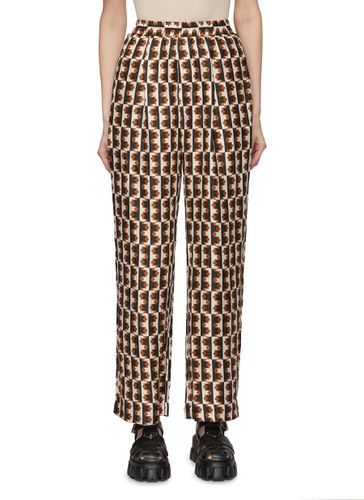 All Over Graphic Print Straight Leg Pants - BIYAN - Modalova