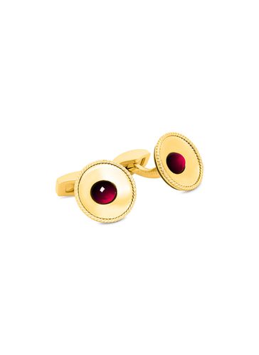 CABLE BOWL GOLD PLATED STERLING SILVER BASE CUFFLINKS - TATEOSSIAN - Modalova