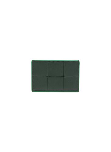 ‘Cassette' Bicoloured Woven Leather Cardholder - BOTTEGA VENETA - Modalova
