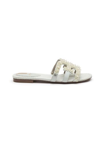 ‘BAY PERLA' PEARL EMBELLISHED DOUBLE E LEATHER SANDALS - SAM EDELMAN - Modalova