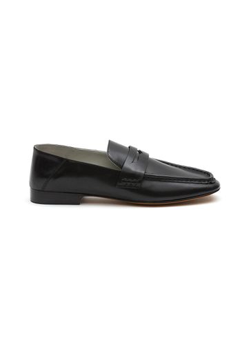 ‘LONDON' FLAT SQUARE TOE LEATHER PENNY LOAFERS - EQUIL - Modalova