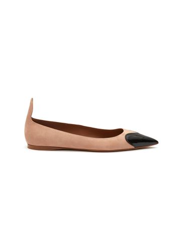 ‘Coeur' Patent Leather Panel Suede Ballerina Flats - ALAÏA - Modalova