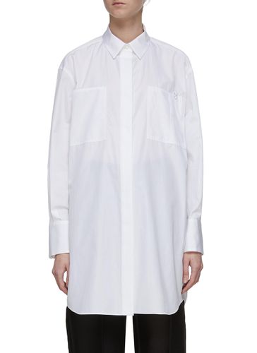 ‘Thomas Mason' Oversize Logo Embroidered Poplin Cotton Shirt - SACAI - Modalova