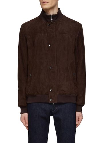 AQUALEATHER LAMB SUEDE LEATHER BOMBER JACKET - PAUL & SHARK - Modalova