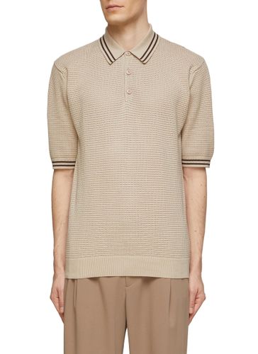 BUTTON FRONT LIGHT TWIN TIPPED POLO - MANORS - Modalova