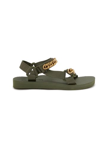 ‘Trekky Chain' Chain Embellished Double Band Sandals - ARIZONA LOVE - Modalova