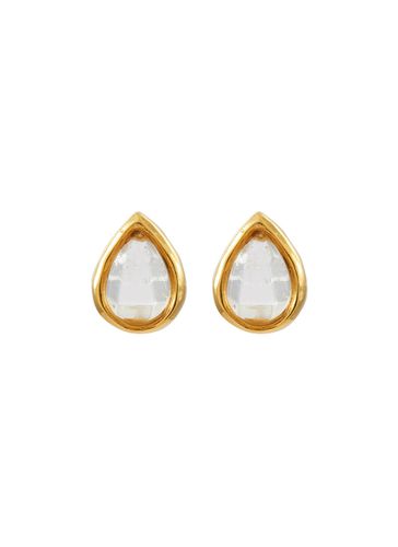 ‘Cachemire' 24K Gold Plated Brass Rock Crystal Earrings - GOOSSENS - Modalova