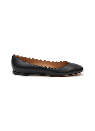 ‘Lauren' Scallop Trim Leather Ballerina Flats - CHLOÉ - Modalova