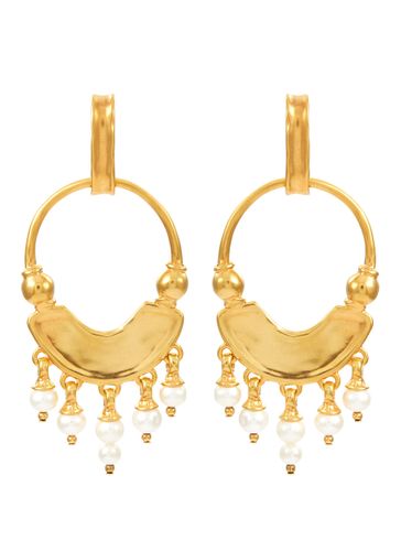 ‘Graine De Gemmes' 24K Gold Plated Brass Pearl Earrings - GOOSSENS - Modalova