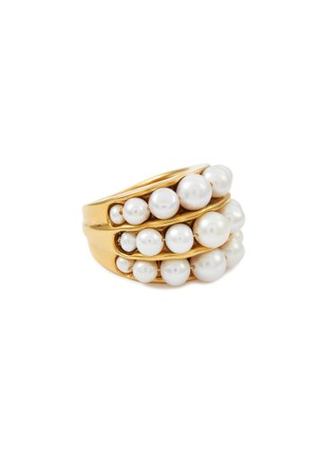 ‘Graine De Gemmes' 24K Gold Plated Brass Pearl Ring - GOOSSENS - Modalova