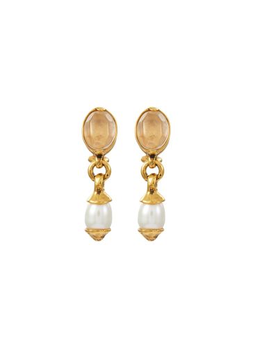 ‘Graine De Gemmes' 24K Gold Plated Brass Pearl Clip On Earrings - GOOSSENS - Modalova