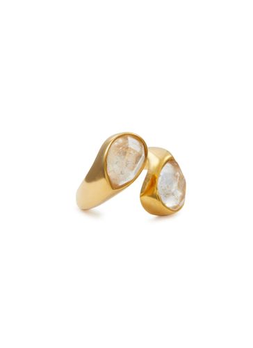 ‘Cachemire' 24K Gold Plated Brass Rock Crystal Wrap Ring - GOOSSENS - Modalova