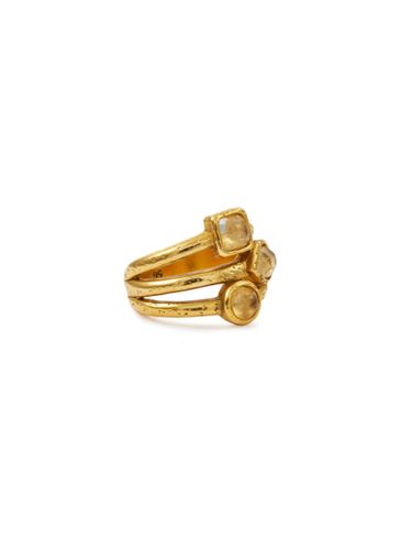 ‘Mini Cabochons' 24K Gold Plated Brass Cabochon Stacking Ring - GOOSSENS - Modalova