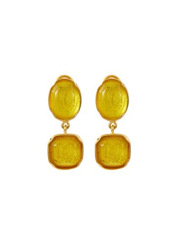 ‘Cabochons' 24K Gold Plated Brass Cabochon Clip On Earrings - GOOSSENS - Modalova