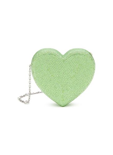 Stone Embelliished Heart Clutch - JUDITH LEIBER - Modalova