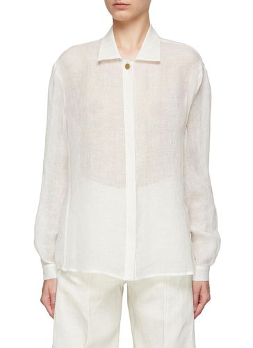 Linen Button-Up Shirt - LE KASHA - Modalova