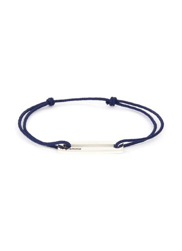 G SLICK POLISHED STERLING SILVER NAVY CORD BRACELET - LE GRAMME - Modalova