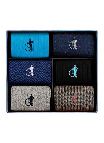 ‘Dash of Class' Socks Set of 6 - Turquoise - LONDON SOCK COMPANY - Modalova