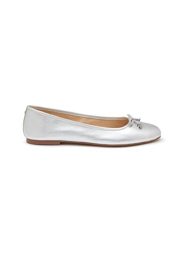 ‘Felicia Luxe' Logo Bow Appliqué Leather Ballerina Flats - SAM EDELMAN - Modalova