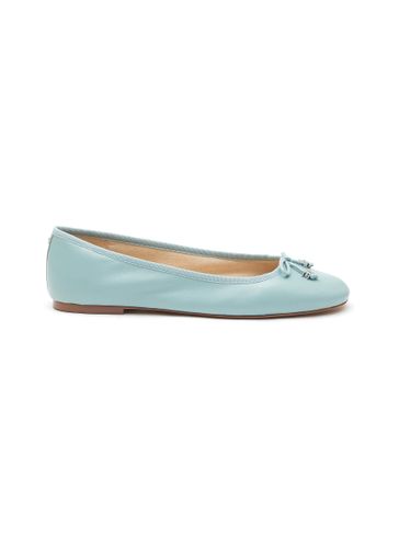 ‘Felicia Luxe' Logo Bow Appliqué Round Toe Leather Ballerina Flats - SAM EDELMAN - Modalova