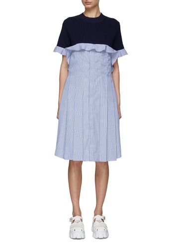 X Thomas Mason Cotton Knit T-Shirt Dress - SACAI - Modalova