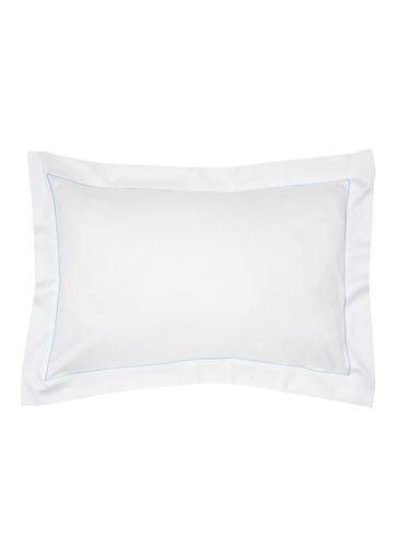 Bourdon Pillow Sham - White/Atlantic - CELSO DE LEMOS - Modalova