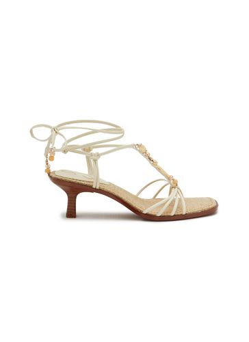‘Dacie' 60 Ankle Strap Bead Embellished Leather Heeled Sandals - SAM EDELMAN - Modalova