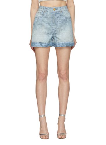 Monogram Denim Shorts - BALMAIN - Modalova