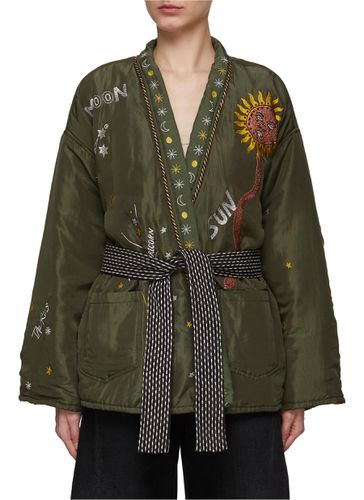 ‘Karma Green' Belted Kimono - MONOKI - Modalova