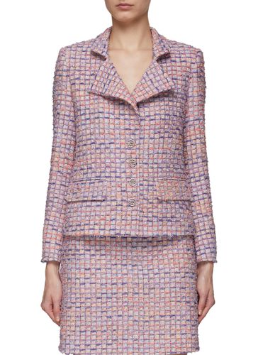 Hand Woven Button Up Tweed Jacket - SOONIL - Modalova