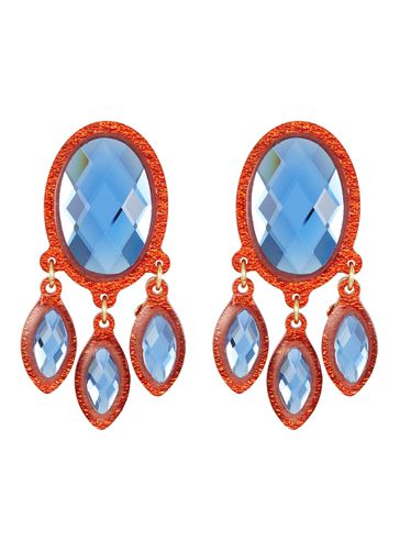 Acrylic Glass Beads Tribal Clip On Earrings - MERCEDES SALAZAR - Modalova