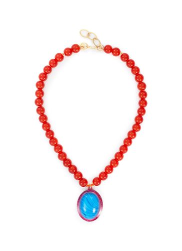 Glass Bead Acrylic Pendant Necklace - MERCEDES SALAZAR - Modalova