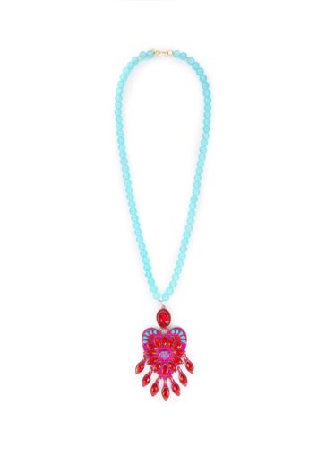 Glass Bead Acrylic Pendant Long Necklace - MERCEDES SALAZAR - Modalova