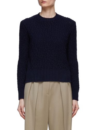 Crewneck Textured Cotton Knit Sweater - BOTTEGA VENETA - Modalova