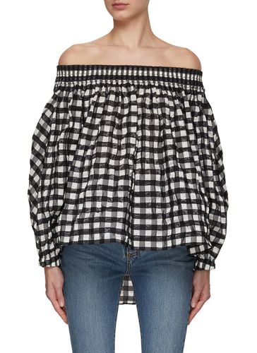 Vichy Off-Shoulder Top - ALAÏA - Modalova