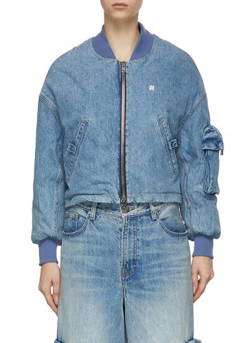 Cropped Denim Bomber Jacket - AMIRI - Modalova