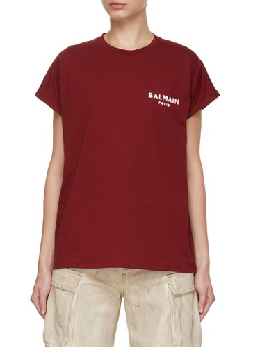 Flocked Logo T-Shirt - BALMAIN - Modalova