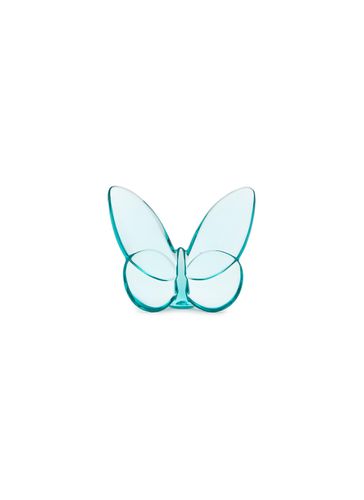 Lucky Butterfly Crystal Sculpture -Turquoise Blue - BACCARAT - Modalova