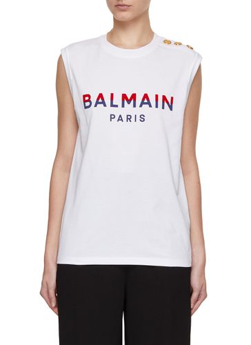 Logo Print Tank Top - BALMAIN - Modalova