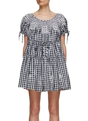 Gingham Cotton Mini Dress - INNIKA CHOO - Modalova