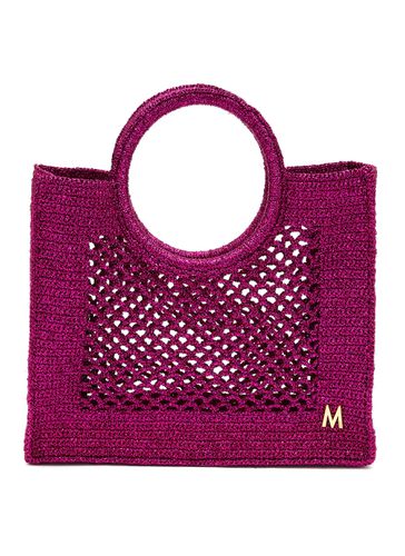 Medium Fishnet Crocheted Lurex Tote Bag - MIZELE - Modalova