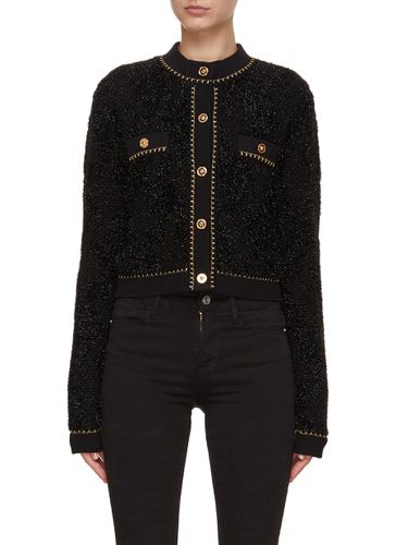 Medusa Tweed Cardigan - VERSACE - Modalova